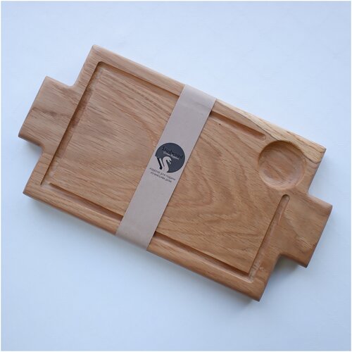 Доска для стейка из цельного массива дуба 375/200/28 мм. Studwood