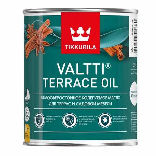 Масло для террас и садовой мебели TIKKURILA VALTTI TERRACE OIL бесцветный 0,9л 700010363