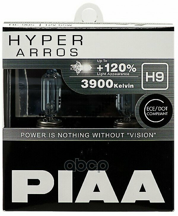 Лампы Галогенные Piaa Hyper Arros (Type H9) (3900K) 65W. 2 Шт. PIAA арт. HE-905-H9