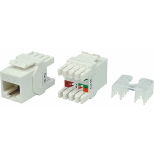 Вставка KJ8-8P8C-C5e-180-WH Keystone Jack RJ-45(8P8C)категория 5eтип 180 град 426192 Hyperline вставка keystone jack rj 45 hyperline kjne 8p8c c5e 90 wh