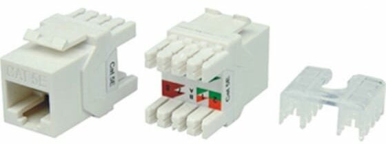 Вставка Keystone Jack RJ-45(8P8C) Hyperline категория 5e тип 180 градусов белая