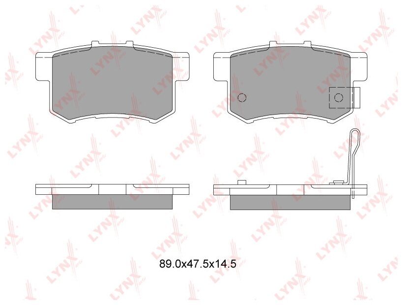 Колодки тормозные дисковые зад LYNXauto BD-3402