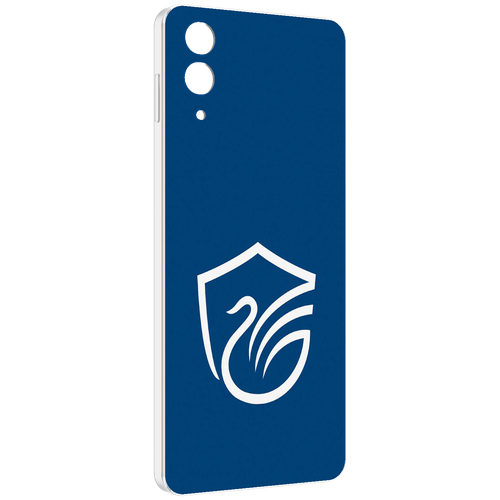 Чехол MyPads фк олимп долгопрудный мужской для Samsung Galaxy Z Flip 4 (SM-F721) задняя-панель-накладка-бампер