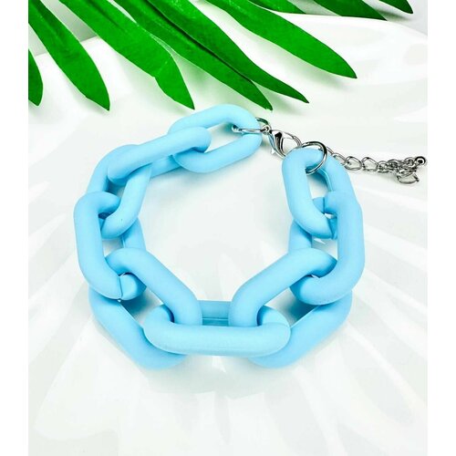 фото Браслет-цепочка, 1 шт., размер 18 см, голубой acfox