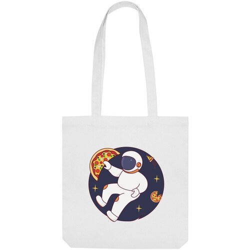 Сумка шоппер Us Basic, белый сумка космонавт в космосе ловит пиццу белый