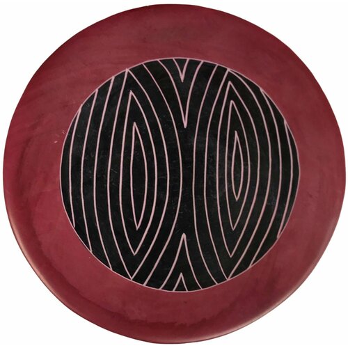 Декоративная каменная тарелка ручной работы Африканские Мотивы №28