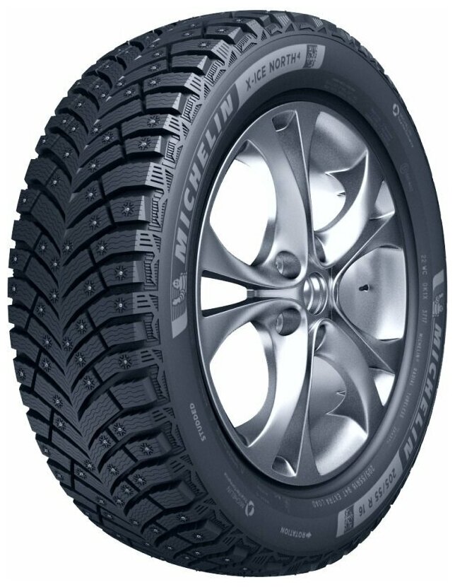 Автошина 215/55 R18 MICHELIN X-ice NORTH 4 XL 99T TL шип - фотография № 9