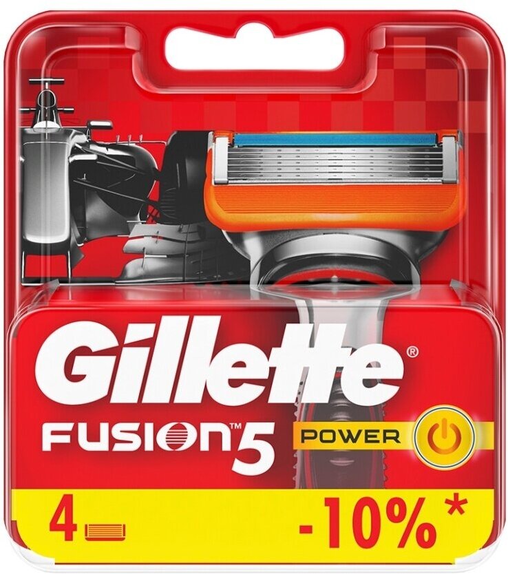 Сменные кассеты для бритья Gillette Fusion Power 4 шт