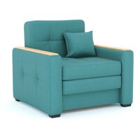 Кресло-кровать Этро Вуд 90 в рогожке Дрим азур