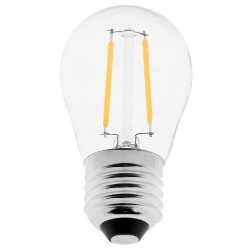 Лампа светодиодная Luazon шарик, G45, E27, 2 Вт, 3000 К, прозрачная (7335621)