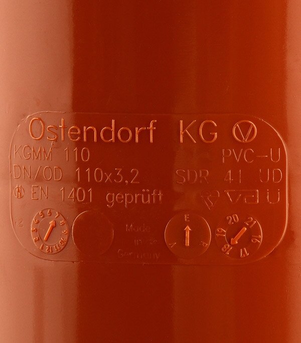KGMM 220510 Муфта наружная двойная 110 мм (оранжевая) Ostendorf - фото №2