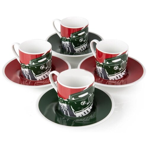 Набор чашек для эспрессо Jaguar Heritage Dynamic Graphic Espresso Set