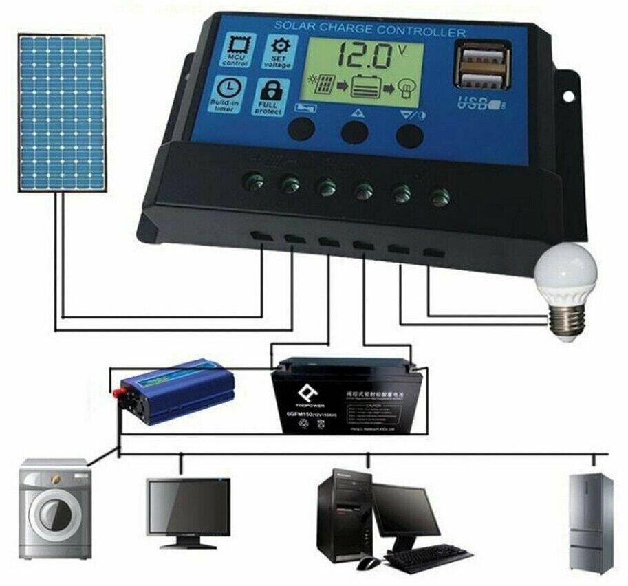 Контроллер заряда солнечной батареи 20A - фотография № 5