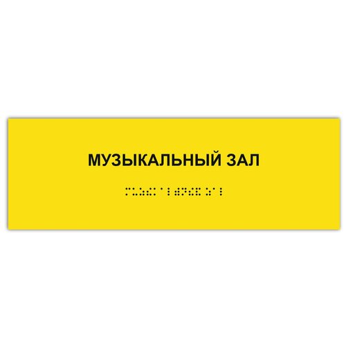 таблички брайля тактильная табличка гост со шрифтом брайля зал лечебной физкультуры 300х100мм Таблички Брайля / Тактильная табличка ГОСТ со шрифтом Брайля музыкальный ЗАЛ 300х100мм