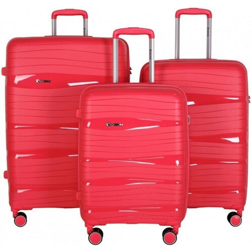 Комплект чемоданов MONKKING, ABS-пластик, красный