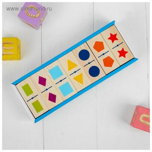 Домино Геометрические фигуры 28 деталей 481₽