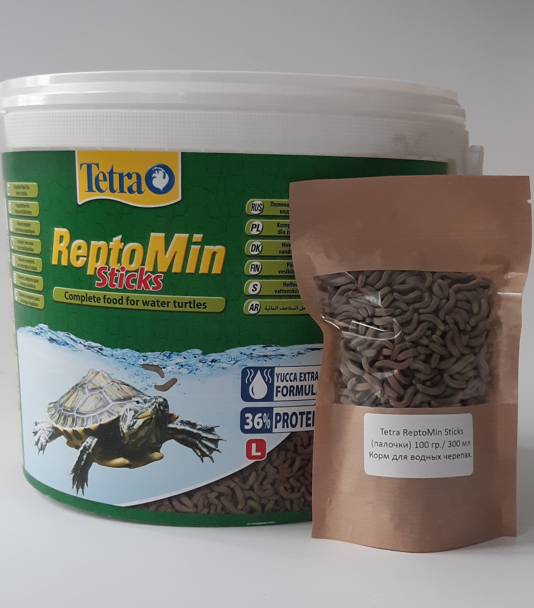 Tetra ReptoMin Sticks (палочки) 100 гр. корм для водных черепах. - фотография № 3