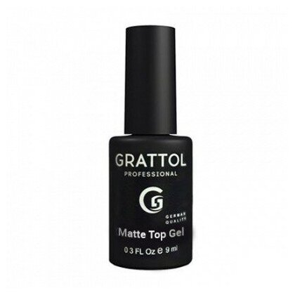 Матовый топ Grattol Matt Top Gel (GTTM1), 9 мл