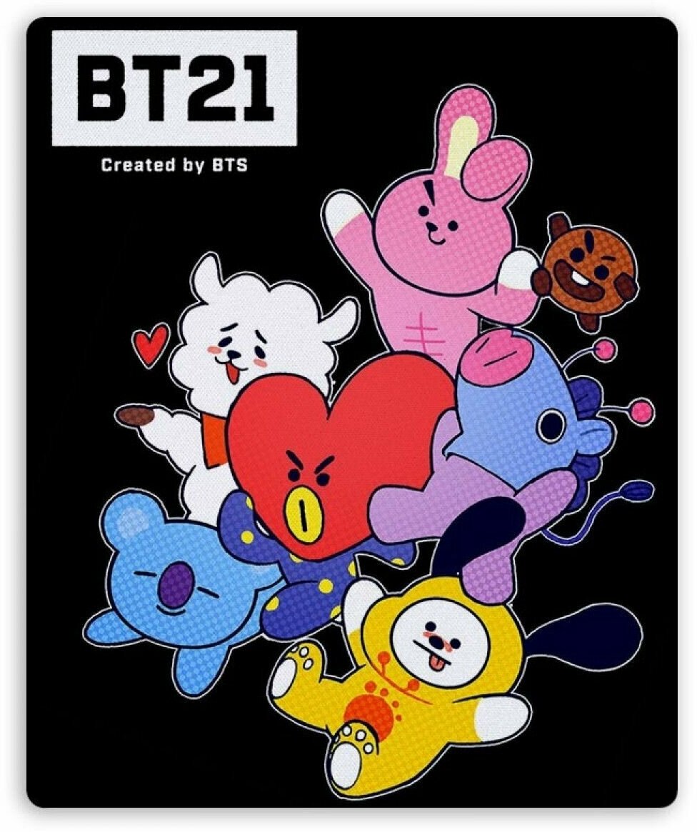 Коврик для мышки прямоугольный BT21 - Mascots