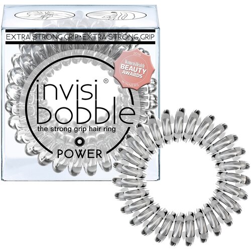 Резинка-браслет для волос invisibobble POWER Crystal Clear (с подвесом)