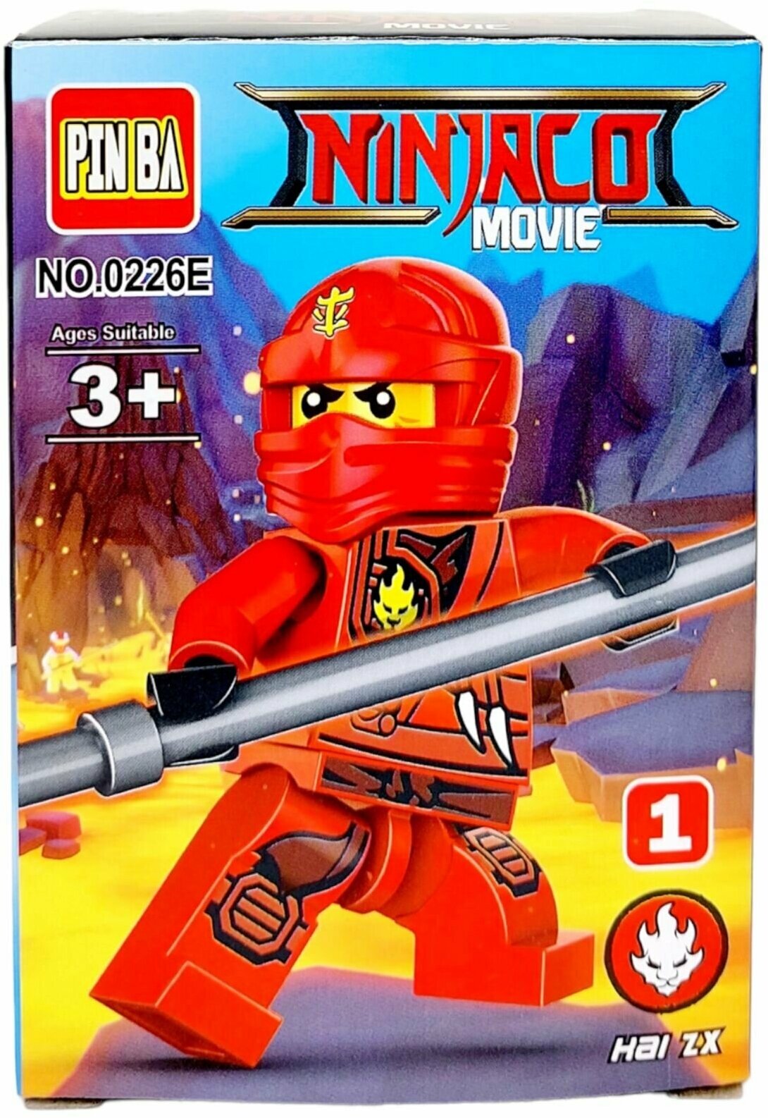 Конструктор Фигурка Персонаж Красный ниндзя Ninjago Kai