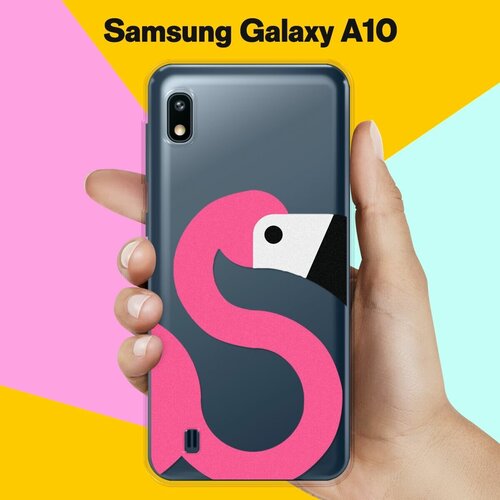 Силиконовый чехол Фламинго на Samsung Galaxy A10 силиконовый чехол волна на samsung galaxy a10