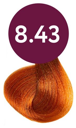 Краска для волос Ollin Professional MEGAPOLIS New безаммиачный масляный краситель 50мл, Цвет 8-43 Светло-русый медно-золотистый