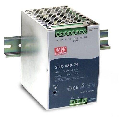 Источник питания AC/DC Mean Well SDR-480-24 480Вт источник питания ac dc mean well ndr 480 24