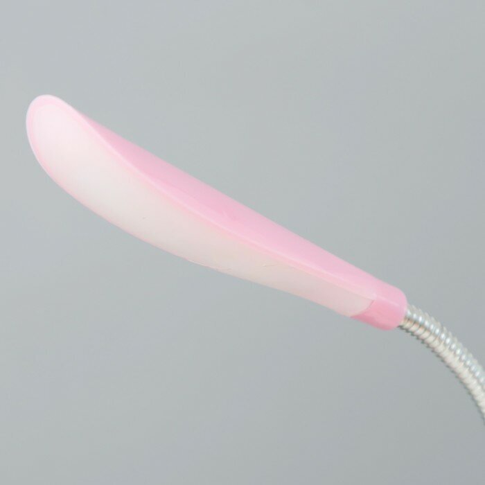 Настольная лампа "Рендо" LED 2Вт от батареек 3хААА розовый 11,5х11,5х38,5 см - фотография № 3