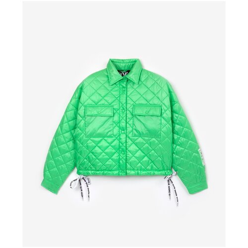 Куртка Gulliver, размер M, зеленый куртка женская укороченная стеганая из плащовки зеленая gulliver