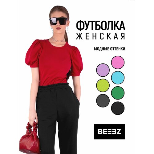 Футболка BEEEZ, размер XS, красный