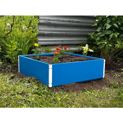 Клумба 0,5х0,5 м 3 штуки в комплекте (цвета желтый, зеленый, голубой)