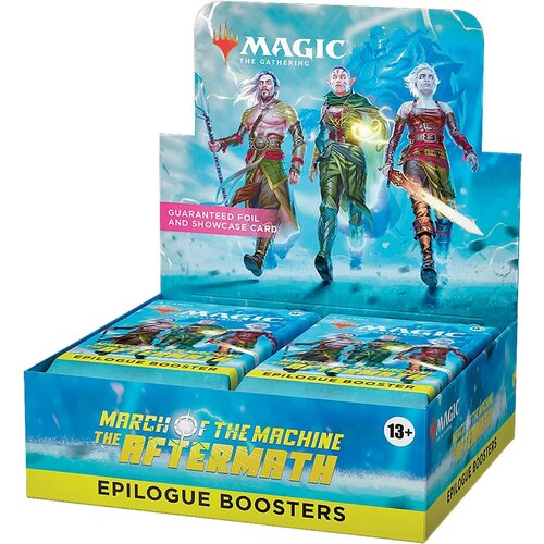 Magic The Gathering: Дисплей Epilogue-бустеров MTG издания March of the Machine The Aftermath на английском языке magic the gathering 3 драфт бустера mtg издания march of the machine на английском языке