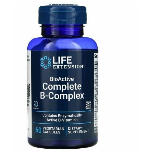 Life Extension, биоактивный В-комплекс, BioActive Complete B-Complex, 60 капсул