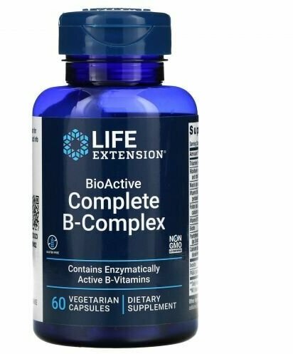 Life Extension, биоактивный В-комплекс, BioActive Complete B-Complex, 60 капсул