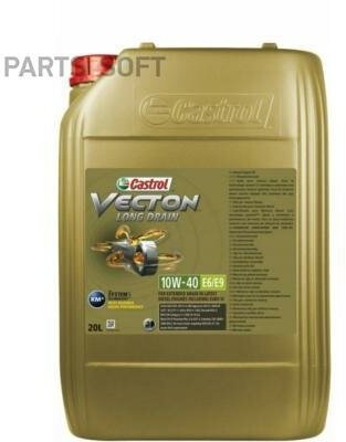 CASTROL 15B9D0 Масо моторное синтетическое Vecton Long Drain 10W-40 E6/E9, 20