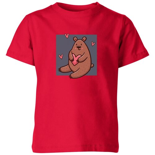 Футболка Us Basic, размер 10, красный мужская футболка милый медведь с сердечком любовь s желтый