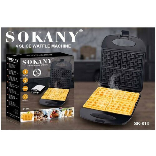 Электрическая вафельницаSK-8131400Wантипригарное покрытие4 ломтикачерный 310000₽