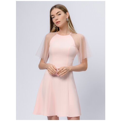 Платье 1001dress, вечернее, мини, размер 48, розовый