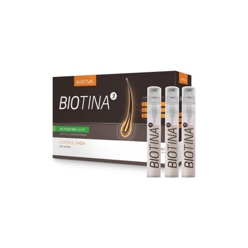 Kativa Biotina Activating Shot Концентрат против выпадения волос в ампулах, 12х4мл.