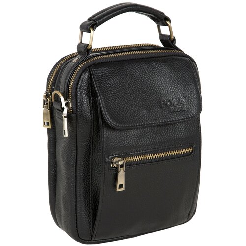 фото Мужская кожаная сумка 5121 черная polar