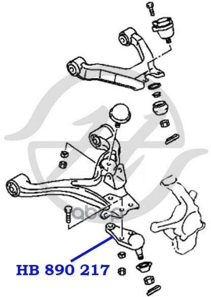 Опора Шаровая Нижнего Рычага Передней Подвески Pajero, Montero (V63w, V64w, V65w, V66w, V67w, V68w, V Hanse арт. HB890217