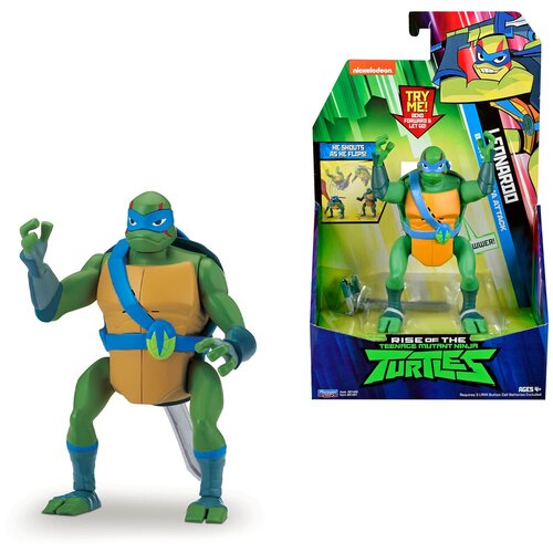 TMNT Фигурка TURTLES Черепашки-ниндзя Леонардо 15см., ниндзя-атака, звук.