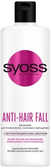 Бальзам-ополаскиватель для волос Syoss ANTI-HAIR FALL от выпадения, 450 мл