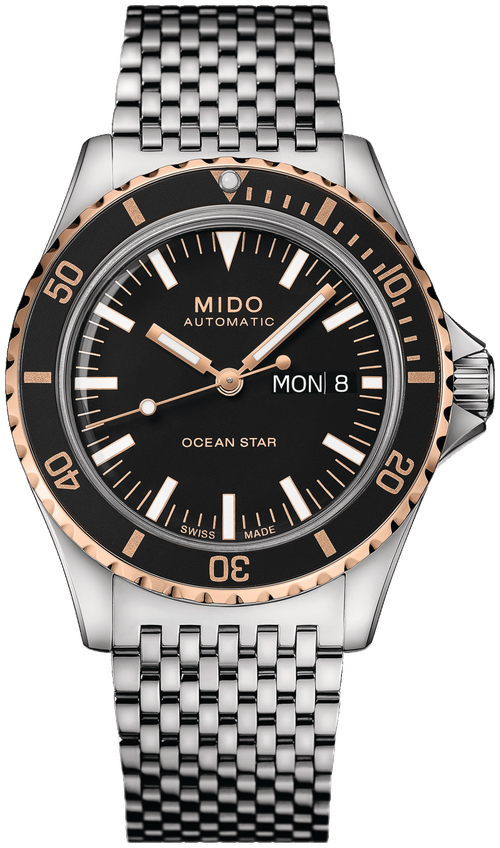 Наручные часы Mido Ocean Star, черный, серебряный