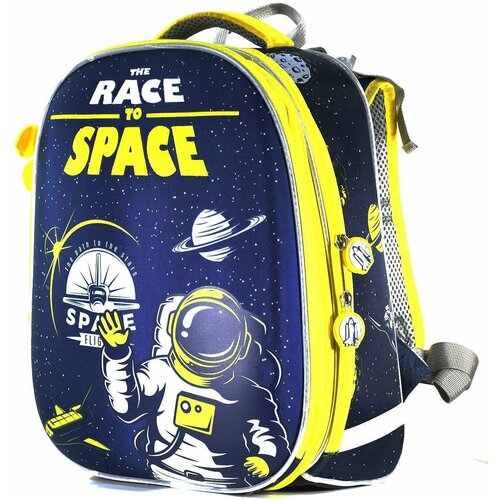 рюкзак с уплотнённой спинкой т2085 7 43см со светоотражающими элементами фиолетовый 22548 Рюкзак с эргономичной спинкой Schoolformat 39см (со светоотражающими элементами) Race to space (61214)