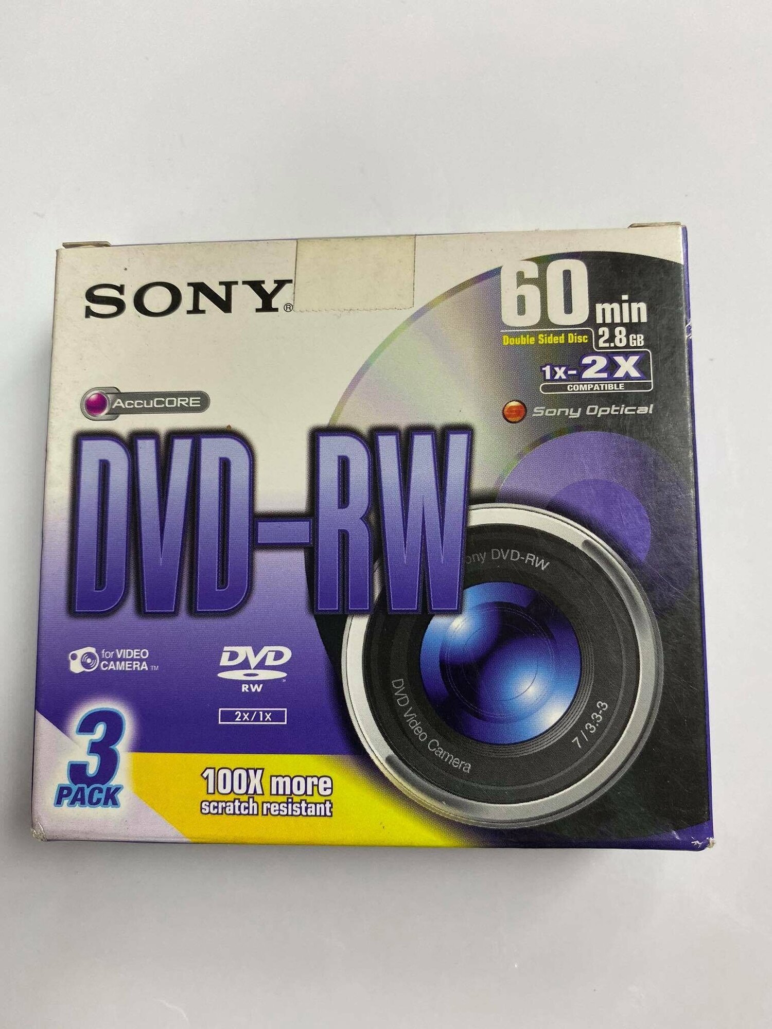 Цифровой оптический диск mini DVD-RW SONY, 60 min, 2,8 Gb.