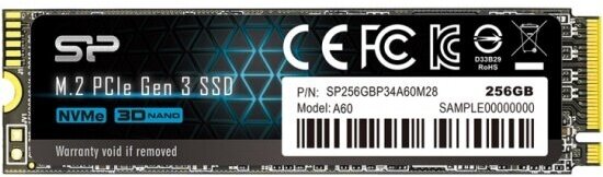 SSD диск Silicon Power SiliconPower M.2 P34A60-Series 256 Gb PCI-E x4 3D NAND (SP256GBP34A60M28)