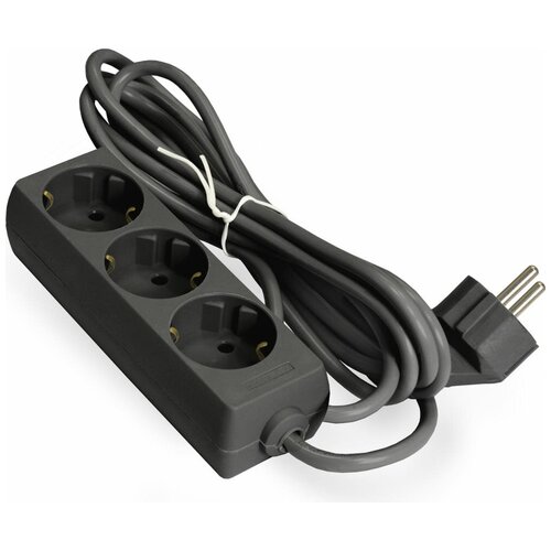 Удлинитель ExeGate ECE-3-5B 3 Sockets 5m Black EX285807RUS удлинитель exegate ece 3 5b 3 евророзетки с заземлением 5м черный ex285807rus