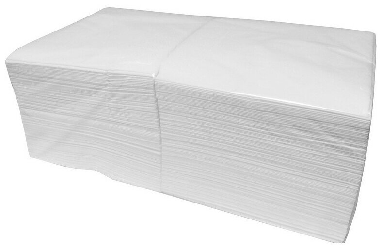 Салфетки бумажные 33x33 см белые 3-слойные 200 штук в уп 837220